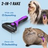 Docrok Pet Grooming Brush and Metal Comb Combo - Undercoat
