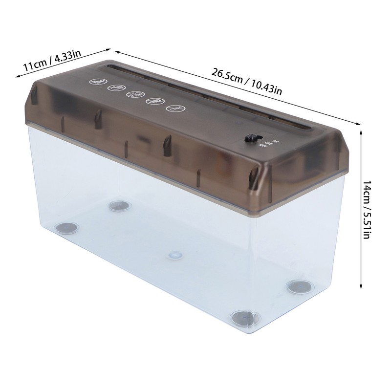 Strip Cut Paper Shredder USB Or Battery Powered Electric A4