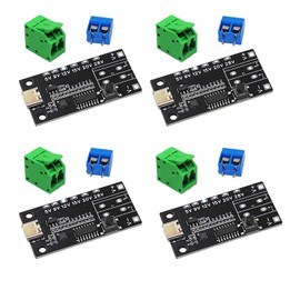 4 Pack USB-C PD3.0/3.1 QC Trigger Module 5V 9V 12V 15V 20V 28V 5A Adjustable Voltage Power Trigger Board Type C Female Input with Indicator