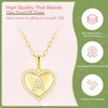 GETNEW Initial Necklaces for Women - 925 Sterling Silver Heart