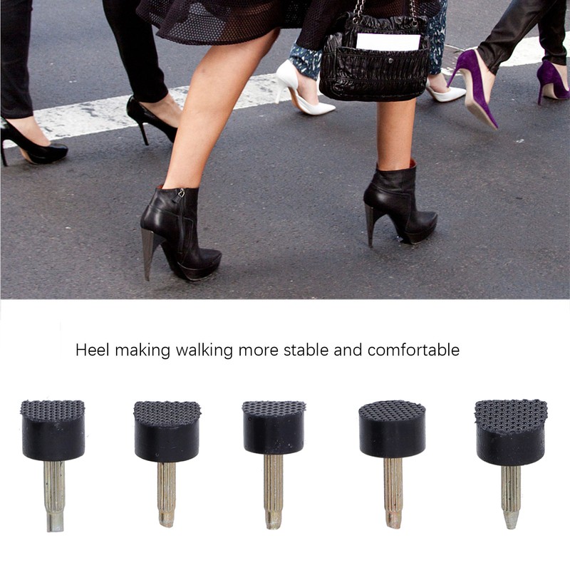120Pcs High Heel Tip Caps TPU Polyurethane Iron Shoes Repairing