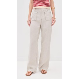 Madewell Women's Patch Pocket Flare Pants, Oat, Tan, 4