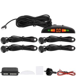 4 Parking Sensors Summer, Yosoo 4 Parking Sensors Summer Car Reversing Protection Rear Radar LED System Sound Alarm Universal for Parking Sensor PDC Reverse Sensors Summer DNCE Control Assist PDC Stop