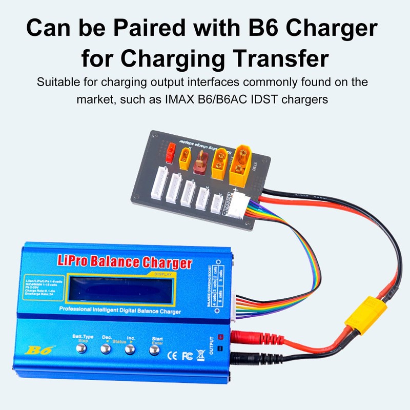 Walfront Parallel Charging Board Balanced Charging Plate Adapter ///JST/T Plug