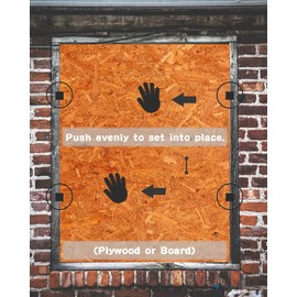 NACETURE Hurricane Window Board-Up Clips Universal and Reusable Hurricane Storm Plywood Clips for Windows with Screws 1/2" inch 16 Pack