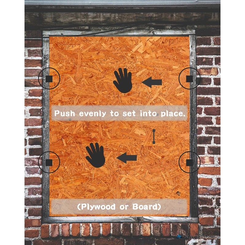 NACETURE Hurricane Window Board-Up Clips Universal and Reusable Hurricane Storm