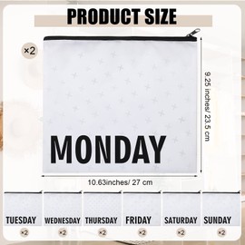 Oudain Packing Cubes Kids and Baby Travel Organizer Pouches Suitcases and Luggage Travel Accessories for Boys and Girls Summer Camp, Cruise, and Family Vacations, Days of Week(14 Pcs)