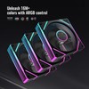 RUIX V8 Prism 120mm ARGB PWM Computer Case Fan 3-Pack,