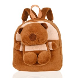 PyrrlicToy Bear Plush Backpack, Bear Children's Backpack, Capybara Cuddly Toy, Plush Toy, School Bag, Backpacks for School for Children (29 x 29 x 10 cm