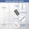 AKTOP Room Divider, No Drilling Curtain Tension Rods Wall Divider