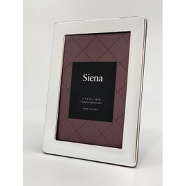 Siena 4x6 Sterling Silver Plain Picture Frame, Boutique Quality Photo Frame, Collection