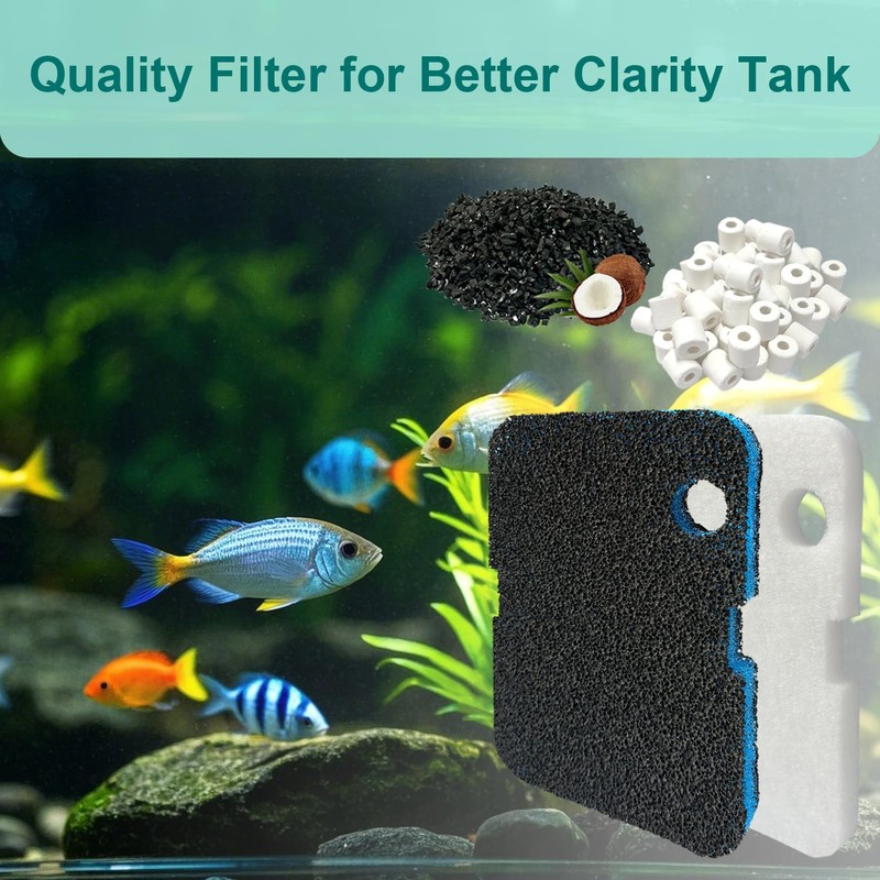 16 Pack Aquarium Filter Media Set Replacement for Penn-Plax Cascade