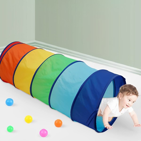 Caffney Kids Play Tunnel for Toddlers Pop Up Crawl Tunnel Playhouse for Boys Girls or Dog Cat Pets Collapsible Children Play Tent Toy for Indoor Outdoor Play Games
