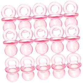NOLITOY 100pcs Mini Pacifiers Adorable Pacifiers Decorations for Showers DIY Crafts Party Favors Lightweight Durable Pink