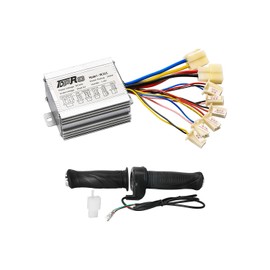 REBEKAMODS 24V 350W Motor Brushed Speed Controller & Throttle Grip for Electric Bicycle Scooter Tricycle, YK31C Brush Motor Control Box