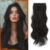 Sofeiyan Clip-In Extensions, 4 Pieces, 50 cm Long Wavy Hair