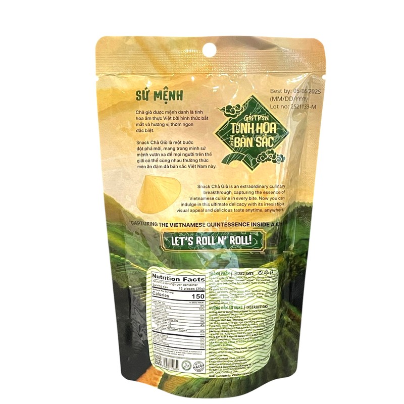 Twin Bags Vegetable Spring Rolls Snack Ready to Eat -
