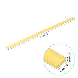 PATIKIL 1/8 x 2/5 x 12" H59 Brass Flat Bar for Craft Maintenance Electrical Architectural Decoration Solid Flat Milstock Brass