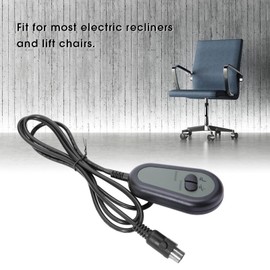 Chazcool Recliner Remote Hand Control, Lift Chair Remote Replacement, 2 Button Manual Controller, 5 Pin Universal Power Recliner for Electric Power Lift Sofa Chair