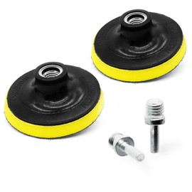 2 Pcs 4 Inch Hook and Loop Backing Plate Orbital Sander Polisher Backer Pads with 5/8"-11 Drill Adapter 2-Pcs