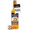 Syruvia Peach Syrup, Flavored Syrup for Drinks, Cocktails, Lemonades, Iced