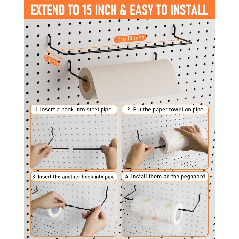 INCLY 276PCS Extra Thick 1/4" Pegboard Accessories Organizer Kit, Heavy