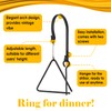 Wrought Iron 9'' Triangle Dinner Bell with Hanger & Call