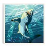 Stylized Great White Shark (Absorbent Ceramic Coaster, Single, Cork Back,