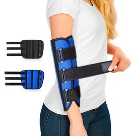 Immobilaizer 남성을 위한 척골 신경 큐비탈 터널 을 팔꿈치 보호대 수면 중 굽힘을 방지하기 팔 스플린트 좌우 지지 이모빌라이저 [Bla] Elbow Support for Men to Prevent Flexion During Sleep, Ulnar Nerve Cubital Tunnel Brace, Arm Splint Left and Right Immobilizer [Bla]