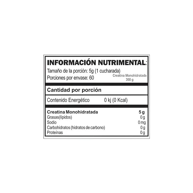 Gat Sport Creatina Monohidratada 300g 60 Porciones