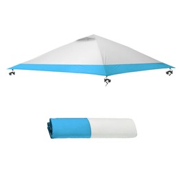 Jorohiker 13x13 Canopy Replacement Top Cover,Single Tier Waterproof Instant Canopy Vented Top，Silver Coated Oxford Pop Up Canopy Replacement Cover for Outdoor Garden Camping(Top Only,396 * 396cm