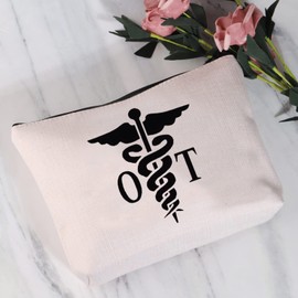 JYTAPP Occupational Therapist Gift OT Gifts Occupational Therapy Makeup Cosmetic Bag OT Graduation Gift OT Month Therapist Gift Makeup Travel Bag for OTA New OT Gift