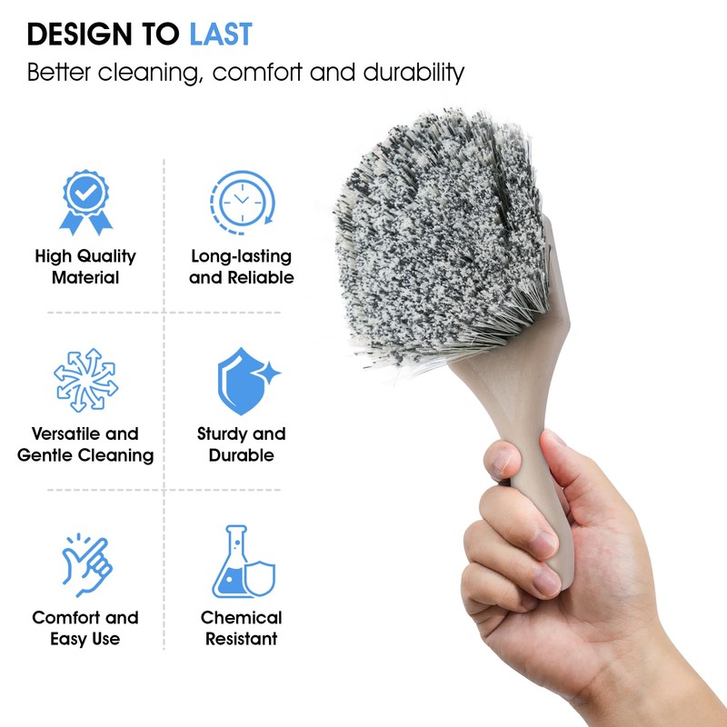 Nanoskin Professional 8.5-Inch Gentle Surface Cleaning Brush with Durable Salt