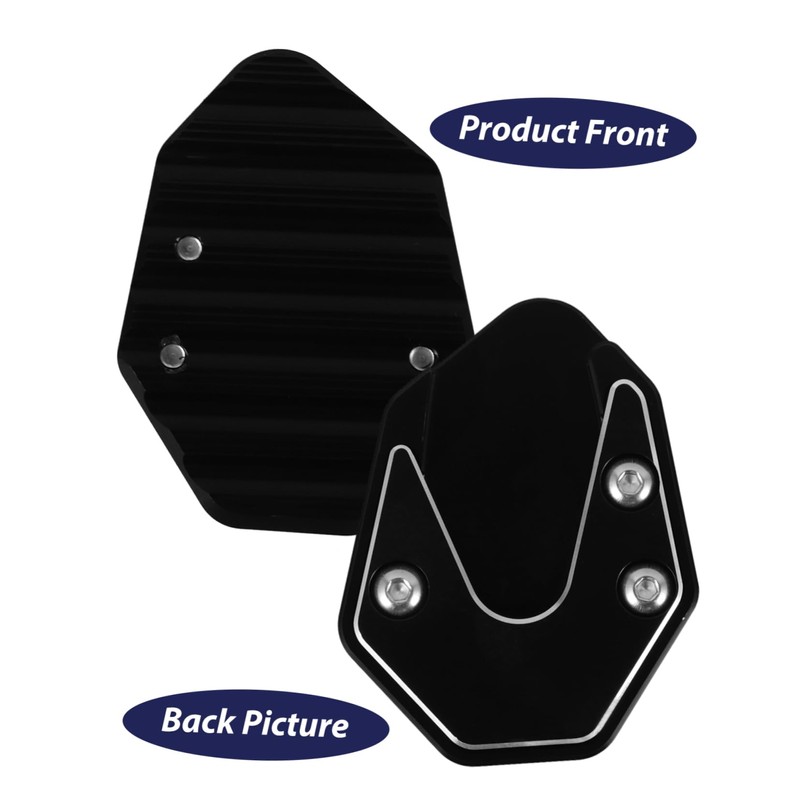 Mikinona Motorcycle Kickstand Pad Slip Support Plate for Side Stand