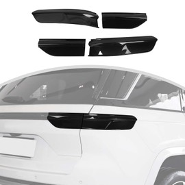 CheroCar Smoke Black Tail Light Lamp Cover Guard Trim Decor Exterior Accessories for 2021-2024 Jeep Grand Cherokee (Does Not Fit Jeep Grand Cherokee L)