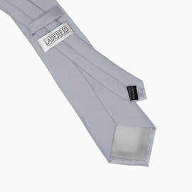 Ladeheid Classic Men's Tie, Matt, Perfect for Office & Festivities, Various Colours - Ideal for Business Meetings, Weddings, Size 150 cm x 8 cm TMM-8, silver