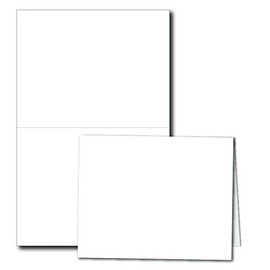 Heavyweight Blank White A2 Folded Note Cards - 4.25" x 5.5" - Greeting Cards for Card Making - Thick 80lb Stock - Inkjet/Laser Printer Compatible (40 Cards)