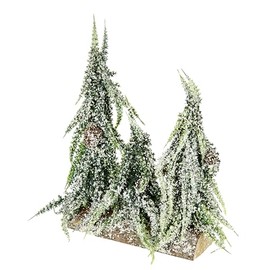 Künstlicher Mini Tannenbaum geeist und beschneit auf Holzfuß Kunstschnee Kleiner Christbaum Tischdeko Dekoration Baum Kunsttanne Kleiner weißer Weihnachtsbaum Weihnachtsdeko Kunsttanne Tanne Advent