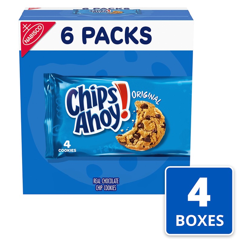 CHIPS AHOY! Original Chocolate Chip Cookies, 24 Total Snack Packs,