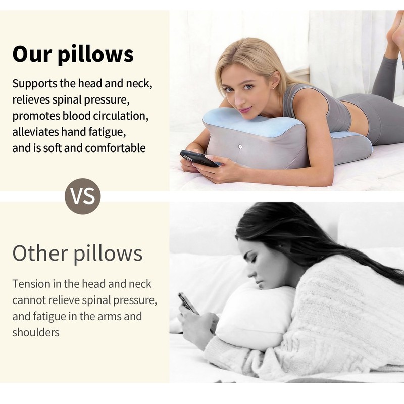 SmileQueen Memory Foam Wedge Pillow for Reading, Legs, Back Support