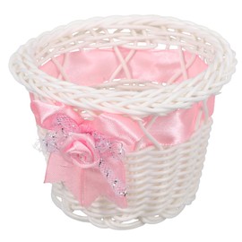 MAGICLULU Basket Cuddly Toy Storage Fruit Display Sourdough Mini Party Supplies Party Decoration Candy Container Rattan Animated Candy Holder PVC Pink