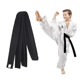 COYUN 1 x 220 cm Black Taekwondo Belt, Judo Belt, Judo Karate Belt, Martial Arts Karate, Judo Taekwondo Belts, Professional Karate Aikido Belt for Children and Adults, Martial Arts Belt