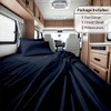 Shreem Linen Microfiber RV Sheet Sets, 30x75 Bunk, Navy Blue