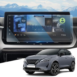 WEIPIN 12,3" zoll Navigation Panzerglas Schutzfolie für Nissa-n Qashqai J12/ X-Trail T33 e-POWER 2023 2024, Gehärtete glas Schutzfolie für Nisan Connect Zubehör Passend mit aus 9H Kratzfest