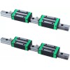 HGR 선형 레일 가이드 2PCS HGR15 HGR15-7.87인치(200mm) 슬라이드 4PCS HGH15CA
