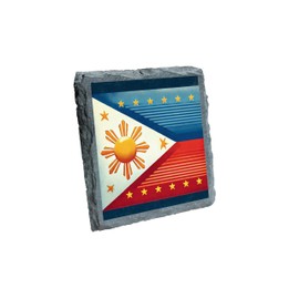 Philippine Flag Design Slate Coaster - Unique and Stylish Home Decor Accessory (slco-kf25-1766)