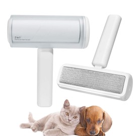 Lint Brush CATISM 2 in 1 Lint Roller for Pet Hair Self-Cleaning Lint Brush Lint Roller Pet Hair Remover Furniture Pet Hair Lint Roller Removal Dog Hair Cat Hair