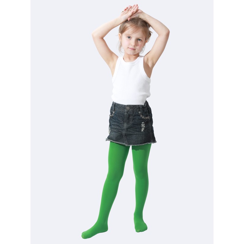 EVERSWE Girls Tights, Semi Opaque Footed Tights, Microfiber Dance Tights
