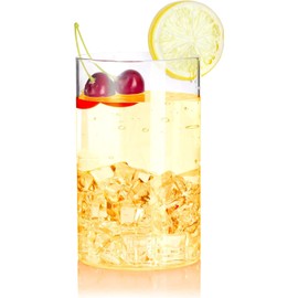 JUVITUS 10 FL oz Clear Cylinder Glass Cup Tall Highball Tumbler (2 Pack)