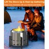 Garbuildman 15-27 Inch Universal Firepit Stand for Solo Stove Bonfire